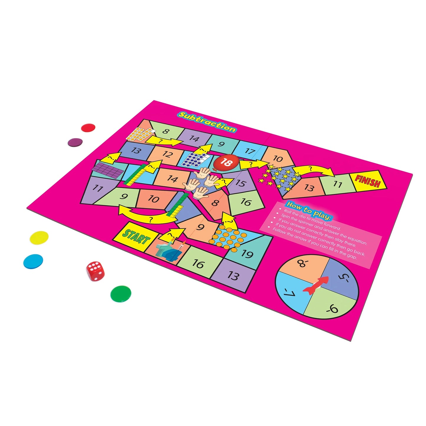 Math Board Games  for Ages 5-6 Kindergarten Grade 1 Learning, Math, Perfect for Home School, Educational Resources