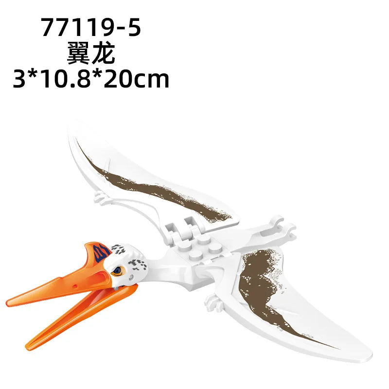 Jurassic World 3 Brutal Raptor Building Blocks Dinosaur Bricks Tyrannosaurus Indominus I-Rex Assemble Toy for Children