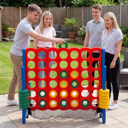 4-To-Score Giant Game Set 4-In-A-Row Connect Game with Storage Net for Kids & Adult