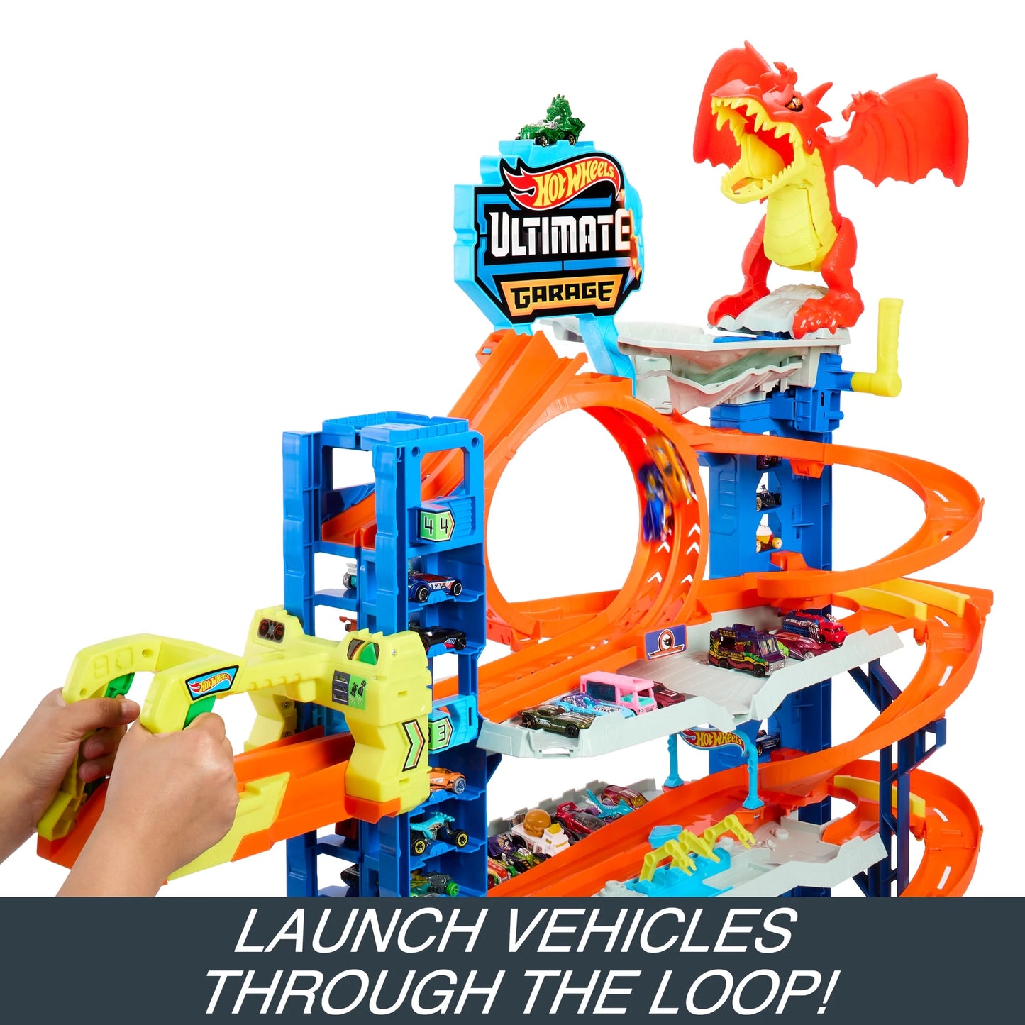 City Ultimate Garage Playset with 2 Die-Cast Cars, Storage for 50+ Cars Child Age 4-8
