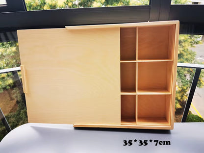 Children Rainbow Wood Blocks Loose Parts Toy Mushrooms Montessori Wooden Droplets Jigsaw