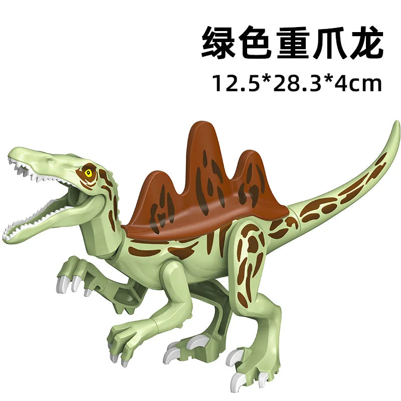 Jurassic World 3 Brutal Raptor Building Blocks Dinosaur Bricks Tyrannosaurus Indominus I-Rex Assemble Toy for Children