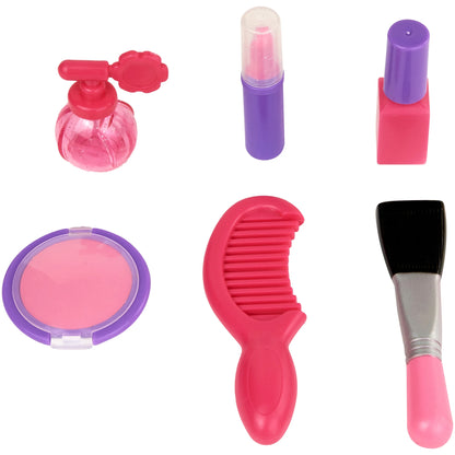 Light-Up Plastic Vanity Set with Storage Drawer, 7 Pieces, Baby and Toddler Toy