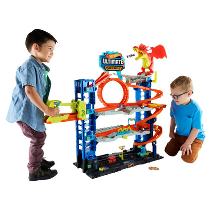 City Ultimate Garage Playset with 2 Die-Cast Cars, Storage for 50+ Cars Child Age 4-8