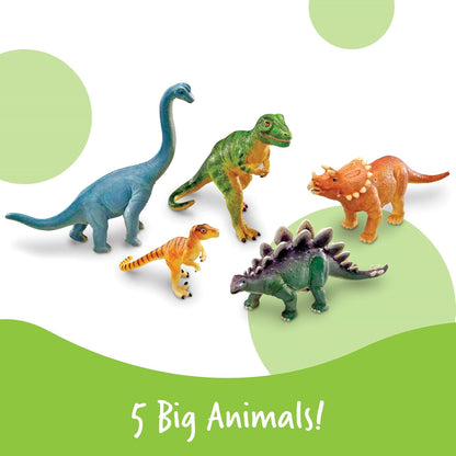 Jumbo Dinosaurs - Toddler Outdoor Toys, Animal Figurines, Montessori, Fine Motor Skills, Imaginative Play, Gits for Boys and Girls, Preschool Counting, Triceratops