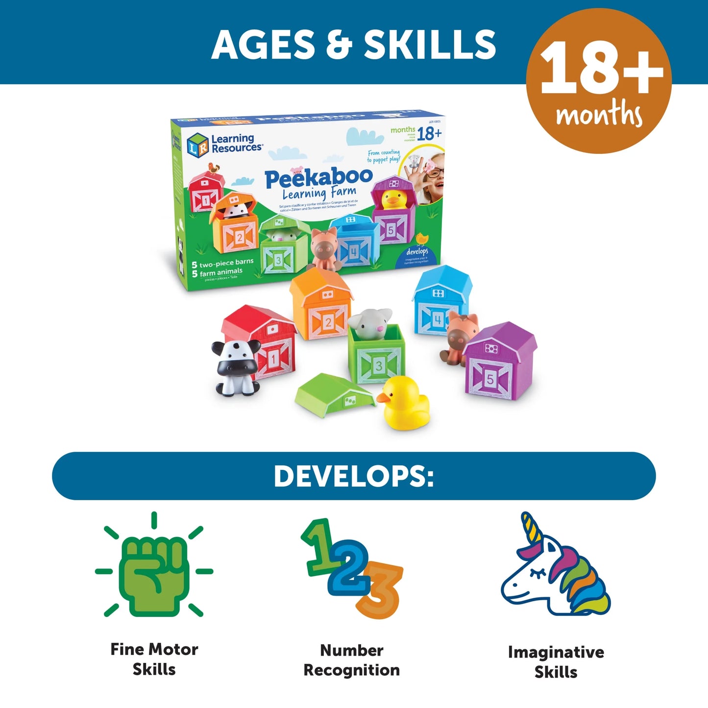 Peekaboo Learning Farm - Toddler Toys Activities, Ages 18 Months+