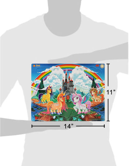 Unicorn Puzzles for Kids 3-5 Years Old | Best Gift for Girls | 27 Pieces Rainbow Puzzle | Unique Jigsaw Shapes Puzzle for Toddlers Ages 3-5 | Vibrant Unicorn Design