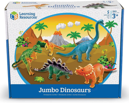 Jumbo Dinosaurs - Toddler Outdoor Toys, Animal Figurines, Montessori, Fine Motor Skills, Imaginative Play, Gits for Boys and Girls, Preschool Counting, Triceratops