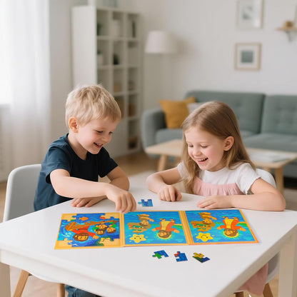 TRAVOFUN Magnetic Puzzles for Kids Ages 3-5 - Jesus Walking on Water & Calming the Storm - 2 Pack Bible Stories Jigsaw Puzzle Book - New Testament Christian Gifts for Toddlers Boys Girls