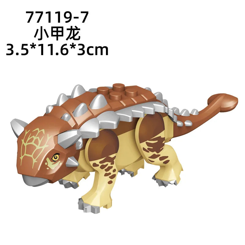 Jurassic World 3 Brutal Raptor Building Blocks Dinosaur Bricks Tyrannosaurus Indominus I-Rex Assemble Toy for Children
