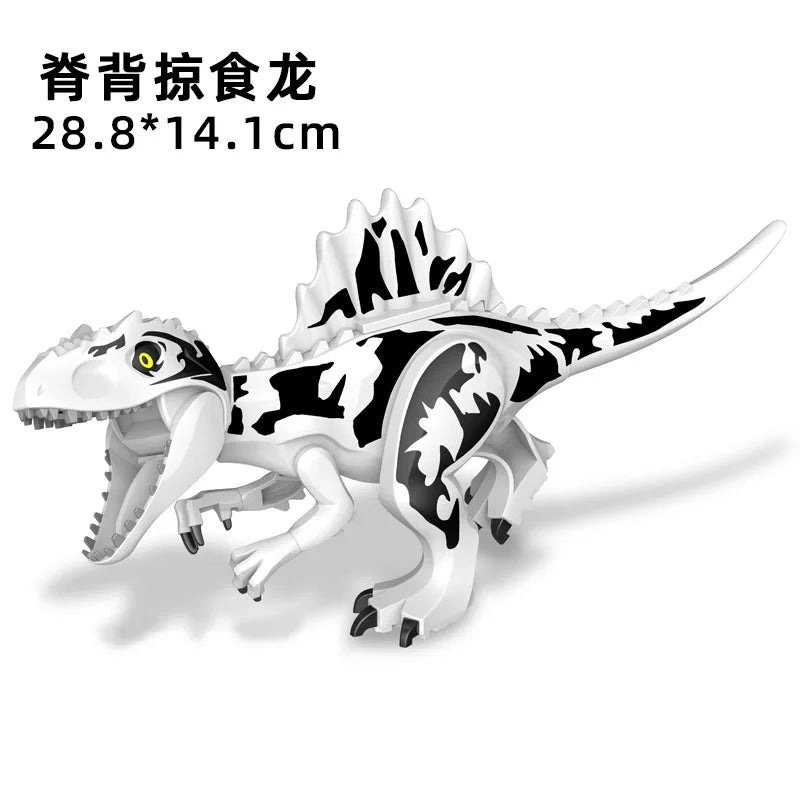 Jurassic World 3 Brutal Raptor Building Blocks Dinosaur Bricks Tyrannosaurus Indominus I-Rex Assemble Toy for Children