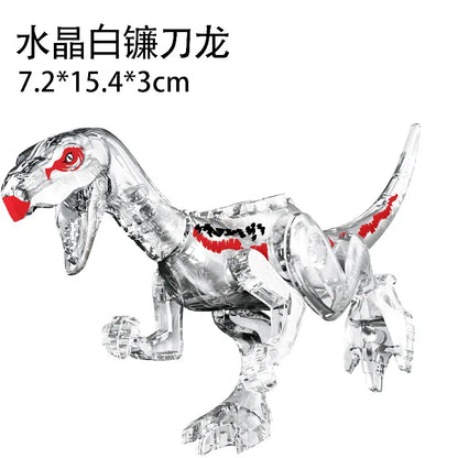Jurassic World 3 Brutal Raptor Building Blocks Dinosaur Bricks Tyrannosaurus Indominus I-Rex Assemble Toy for Children
