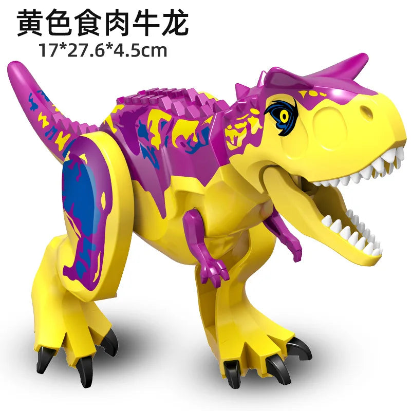 Jurassic World 3 Brutal Raptor Building Blocks Dinosaur Bricks Tyrannosaurus Indominus I-Rex Assemble Toy for Children