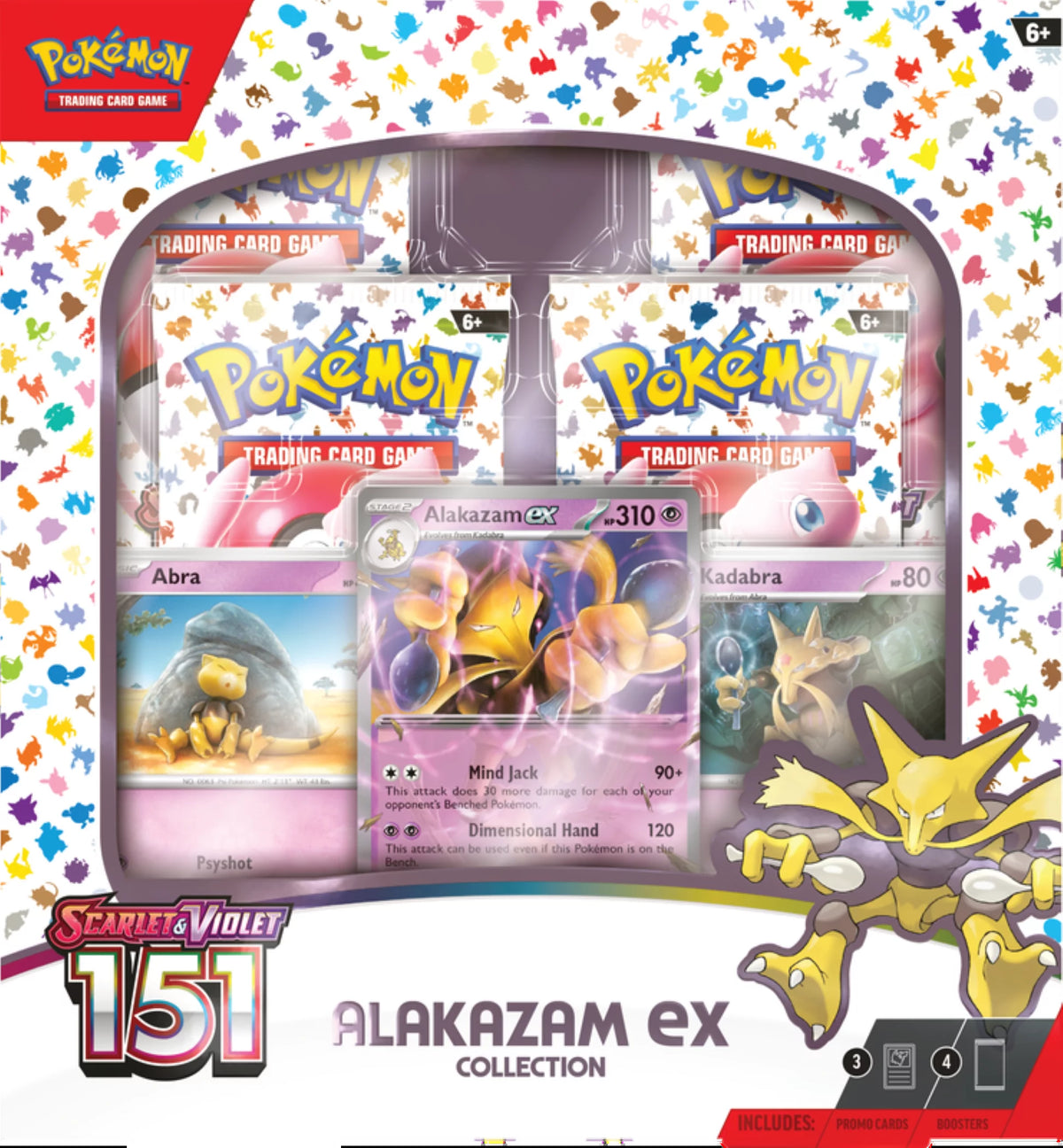 Pokemon Trading Card Games Scarlet & Violet 3.5 151 Collection Alakazam Ex - 4 Pokemon TCG: Scarlet & Violet—151 Booster Packs
