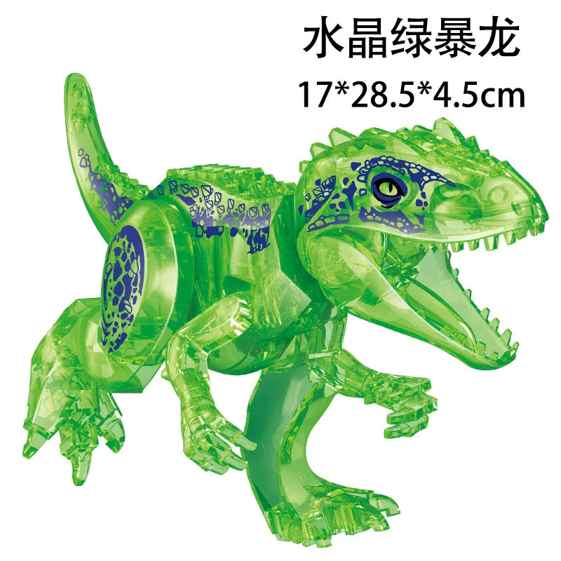 Jurassic World 3 Brutal Raptor Building Blocks Dinosaur Bricks Tyrannosaurus Indominus I-Rex Assemble Toy for Children