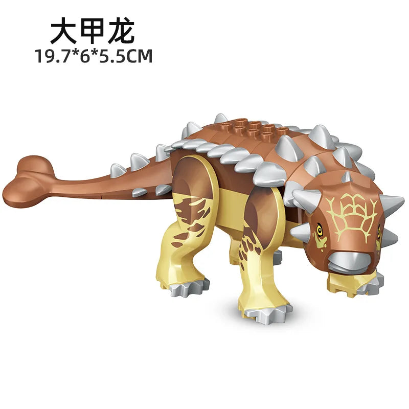 Jurassic World 3 Brutal Raptor Building Blocks Dinosaur Bricks Tyrannosaurus Indominus I-Rex Assemble Toy for Children
