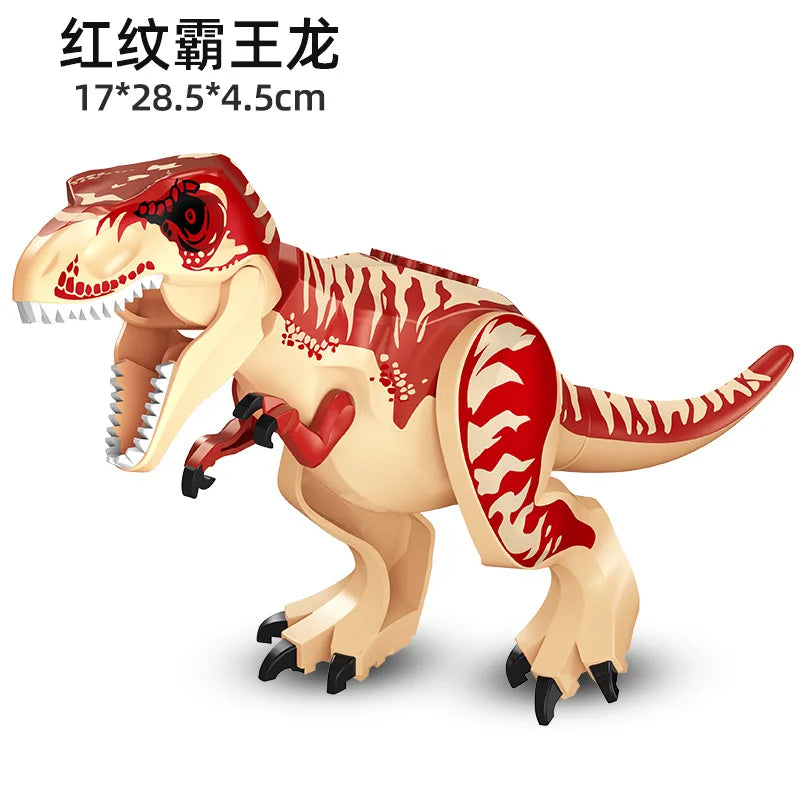 Jurassic World 3 Brutal Raptor Building Blocks Dinosaur Bricks Tyrannosaurus Indominus I-Rex Assemble Toy for Children