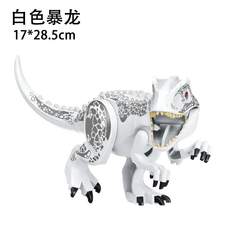 Jurassic World 3 Brutal Raptor Building Blocks Dinosaur Bricks Tyrannosaurus Indominus I-Rex Assemble Toy for Children